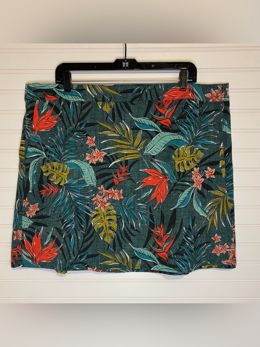 RipSkirt Wrap Skirt Vintage Bali Jungle Print Length 1 Size XXL Green Tropical